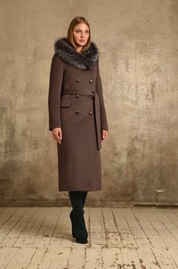 Зимнее пальто с капюшоном №607